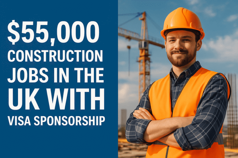 $50,000 Construction Jobs in the UK with Visa Sponsorship